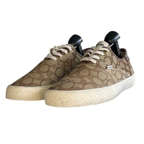 Womens Coach Citysole Skate C2705 Canvas Sneaker Shoes Size 10B Brown Comfort - Picture 2 of 6